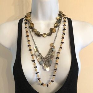 Curated bundle coastal summer beach necklaces PD and vintage. Pile on trend.